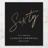 ブミニマルラック金ゴールド0歳の誕生パーティーの台本を書く ワインラベル (シングルラベル)