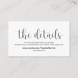 ブミニマルラック·フォント、結婚詳細 エンクロージャーカード