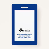 ブミニマルル縁どーフレーム医療写真IDとロゴ バッジ (裏面)