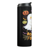 ブミンフォーエバーかわいい幽霊ブラックキャットラブハロー タンブラー (回転左)