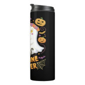 ブミンフォーエバーかわいい幽霊ブラックキャットラブハロー タンブラー (回転右)