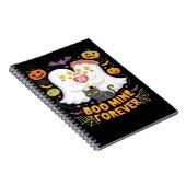 ブミンフォーエバーかわいい幽霊ブラックキャットラブハロー ノートブック (右側)