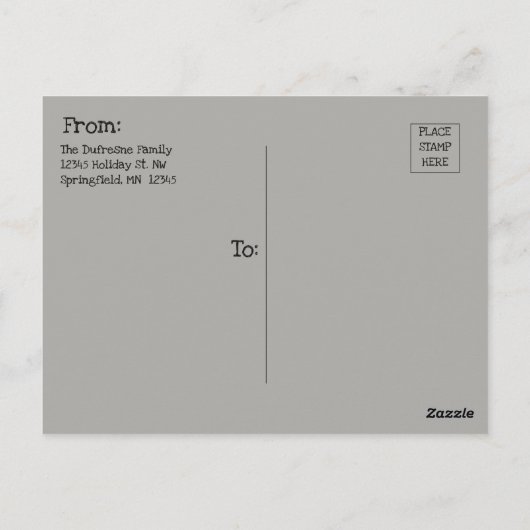 「&ブメリーライト」ペットの写真の祝日を追加 ポストカード (裏面)