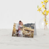 ブモダンラシのラヴ感謝していィー |の結婚メモ カード (黄色い花)