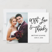 ブモダンラシの愛と感謝していの結婚気 サンキューカード (正面)