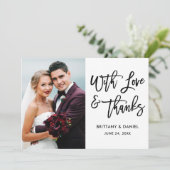 ブモダンラシの愛と感謝していの結婚気 サンキューカード (スタンド正面)