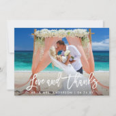 ブモダンラシの愛と感謝していの結婚気 サンキューカード (正面)