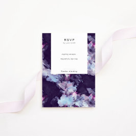 ブモダンラシエレガントストローク垂直RSVPカード 出欠カード