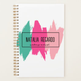 ブモダンラシカラフルストストロークのメイクアップアーティスト プランナー手帳