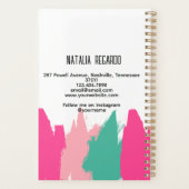 ブモダンラシカラフルストストロークのメイクアップアーティスト プランナー手帳 (裏面)