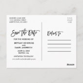 ブモダンラシスクリプト4写真保存日 ポストカード (裏面)