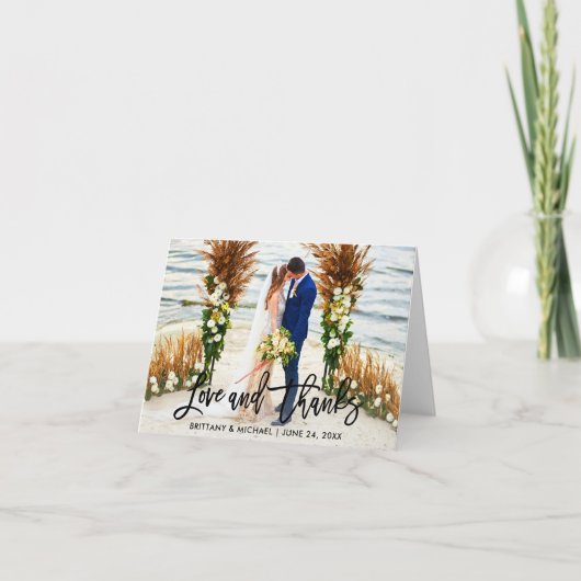 ブモダンラシスクリプト |恋感謝していの結婚注 カード (正面)