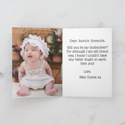 ブモダンラシストロークのゴッドマザーの写真提案 カード (内部)