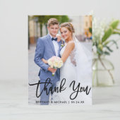 ブモダンラシス結婚クリプトの2枚の写真 サンキューカード (スタンド正面)