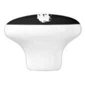 ブモダンラシ十字 – キリスト教白十字架 セラミックノブ (側面)