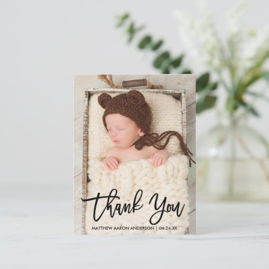 ブモダンラシ台本ありがとう新生児bk ポストカード (スタンド正面)