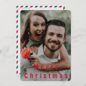 ブモダンラシ台本メリークリスマス写真はがき シーズンカード (正面/裏面)
