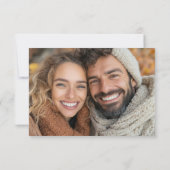 ブモダンラシ黒文字フォト結婚ズ セーブザデート (裏面)