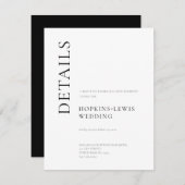 ブモダンラック&赤面結婚詳細 招待状 (正面/裏面)