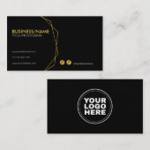 ブモダンラック&金ゴールドプロフェッショナル名刺 名刺 (正面/裏面)