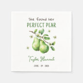 ブモダンランチグリーナリーパーフェクト梨ブライダルシャワー スタンダードカクテルナプキン (正面)