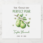 ブモダンランチグリーナリーパーフェクト梨ブライダルシャワー スパークリングワインラベル (シングルラベル)