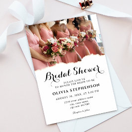 ブモダンリエレガントデスメイドブライダルシャワー 招待状