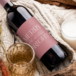 ブモダンリッメリークほこりっぽいバラホリデイ ワインラベル