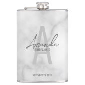 ブモダンリパーソナライズされたデズメイドのモノグラムと名前 フラスク (正面)