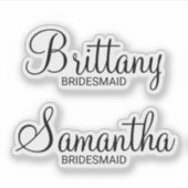 ブモダンリパーソナライズされたデズメイド名 シール (正面)
