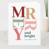 ブモダンリメリーークカスタムクリスマス カード (正面)