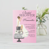 ブモダンリュネットブライドシャワー招待 招待状 (スタンド正面)