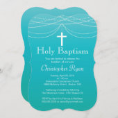 ブモダンルーガグラデーションーランド十字聖洗礼 招待状 (正面/裏面)