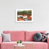 ブモダンルーズアンドブラウンズ魚釣りヴィレッジ キャンバスプリント (インサイチュ (リビング))