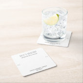 ブモダンレスレット表示白 スクエアペーパーコースター (インサイチュ)