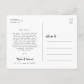 ブモダン結婚ラシ感謝してい ポストカード (裏面)