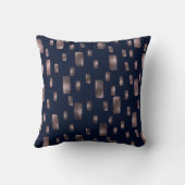 ブモダン絵を描ラシバラ金ゴールド&ネイビーブルースパークル クッション (裏面)