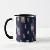 ブモダン絵を描ラシバラ金ゴールド&ネイビーブルースパークル マグカップ (左)