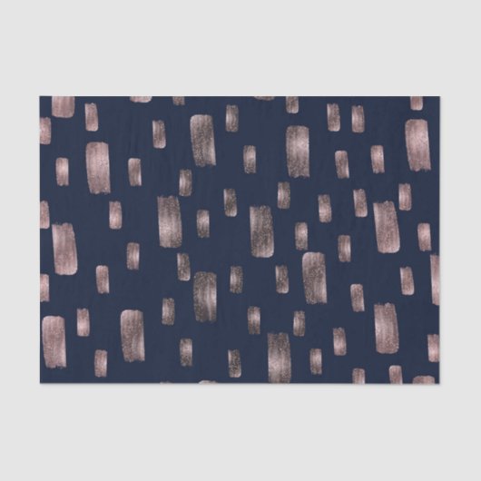 ブモダン絵を描ラシバラ金ゴールド&ネイビーブルースパークル 薄葉紙 (正面)