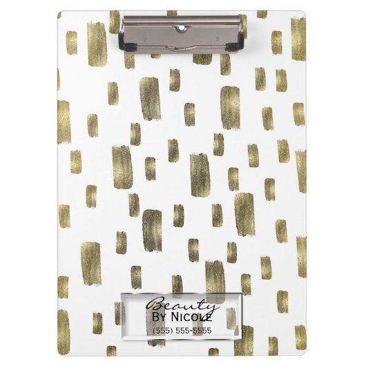 ブモダン絵を描ラシ金ゴールド銅光沢 クリップボード (正面)