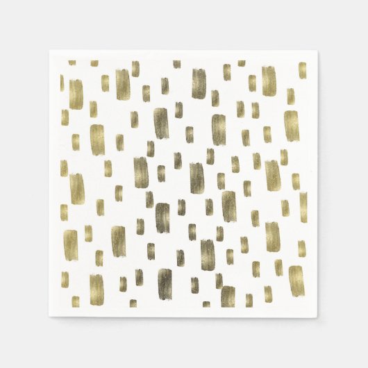 ブモダン絵を描ラシ金ゴールド銅光沢 スタンダードカクテルナプキン (正面)