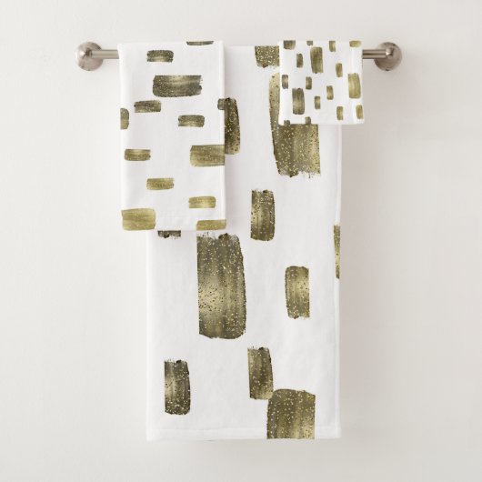 ブモダン絵を描ラシ金ゴールド銅光沢 バスタオルセット (インサイチュ)