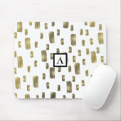 ブモダン絵を描ラシ金ゴールド銅光沢 マウスパッド (マウス)