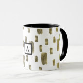 ブモダン絵を描ラシ金ゴールド銅光沢 マグカップ (正面右)