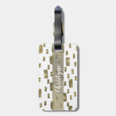 ブモダン絵を描ラシ金ゴールド銅光沢 ラゲッジタグ (裏面縦)