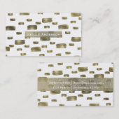 ブモダン絵を描ラシ金ゴールド銅光沢 名刺 (正面/裏面)