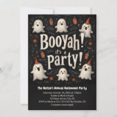 ブヤハロウィーンかわいい幽霊ブヤコスチュームパーティー 招待状 (正面)