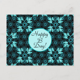 ブユニークラックフラワーズウィズアクアティール（緑がかった色）葉カスタム ポストカード