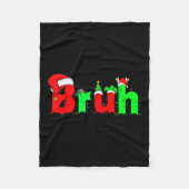 ブラおもしろいことわざブロティーンズボーイズキッズクリスマスパ フリースブランケット (正面)