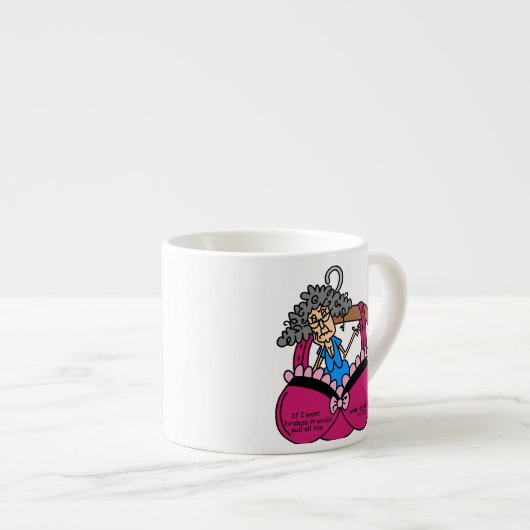 ブラおよびしわのユーモア エスプレッソカップ (正面右)